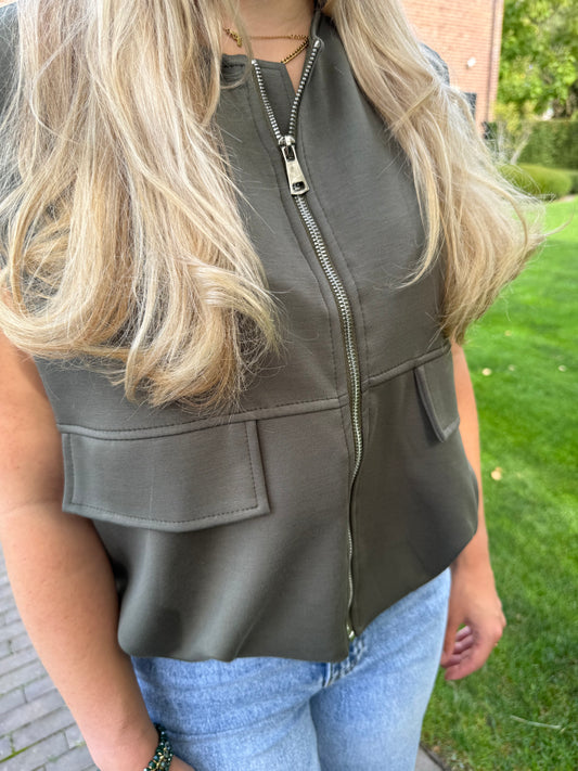 DEMI GILET - GROEN