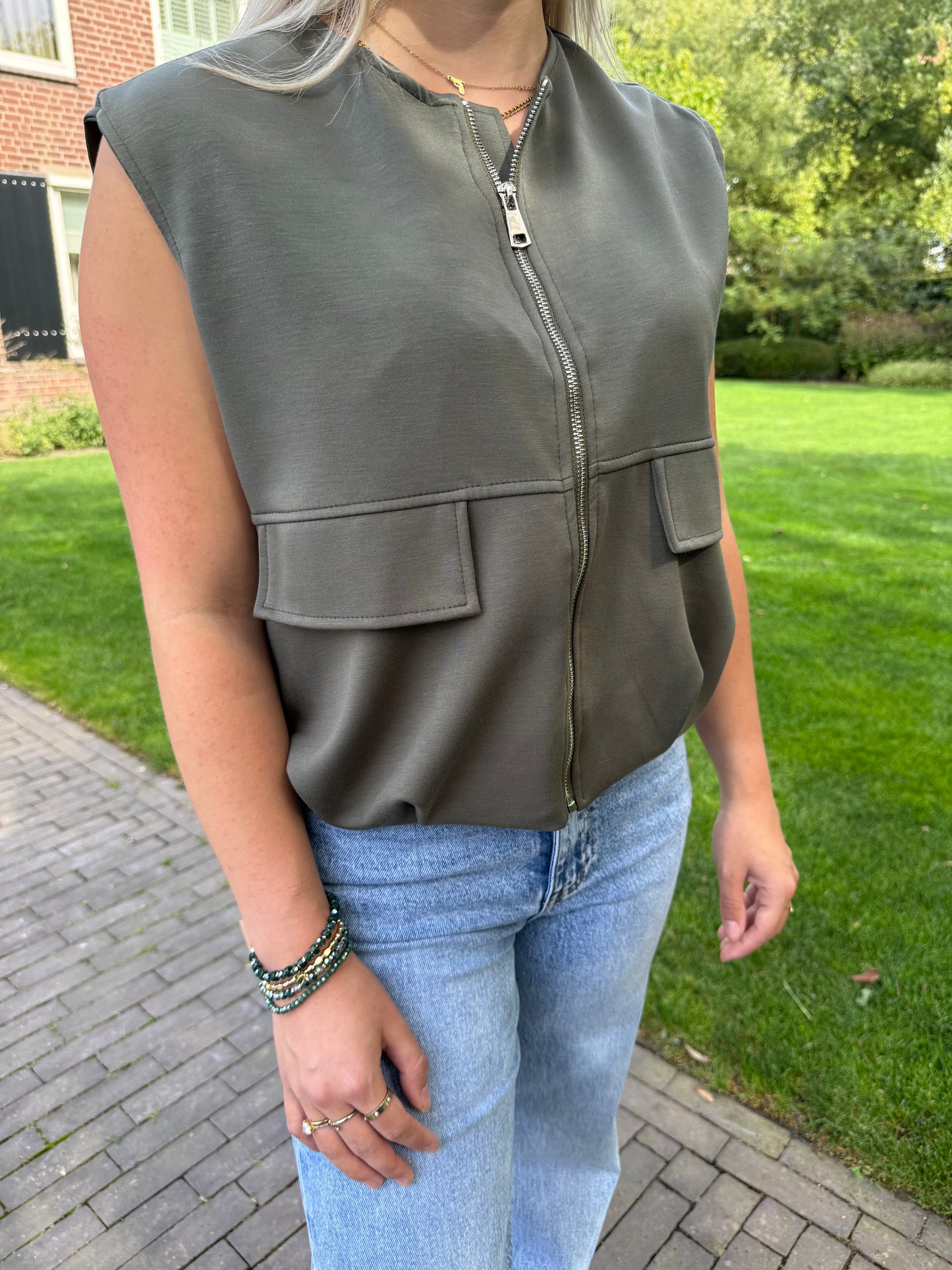 DEMI GILET - GROEN